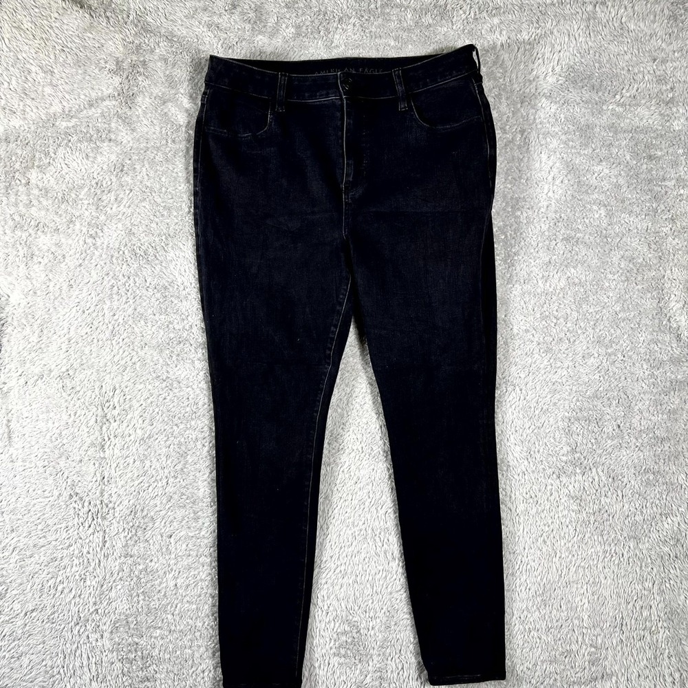 American Eagle Outfitters The Dream Hi-Riseβ Jegging Jeans Womens 16 Black Denim